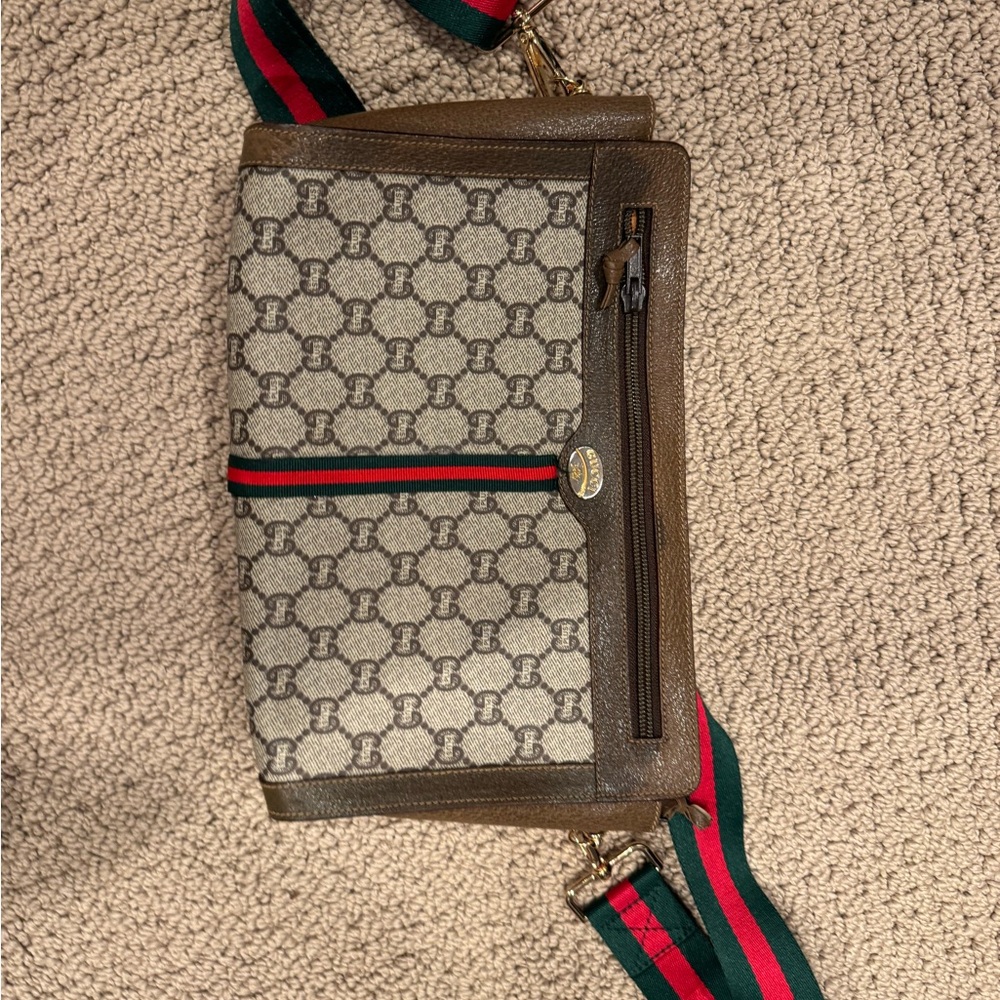Gucci Brown and Beige Men's Bag